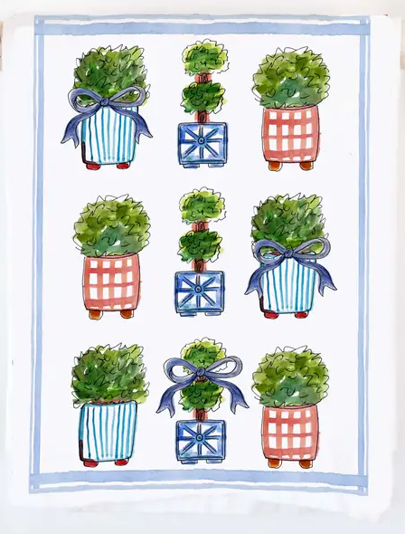 Plants and Bows Towel - STRAIGHT EDGE