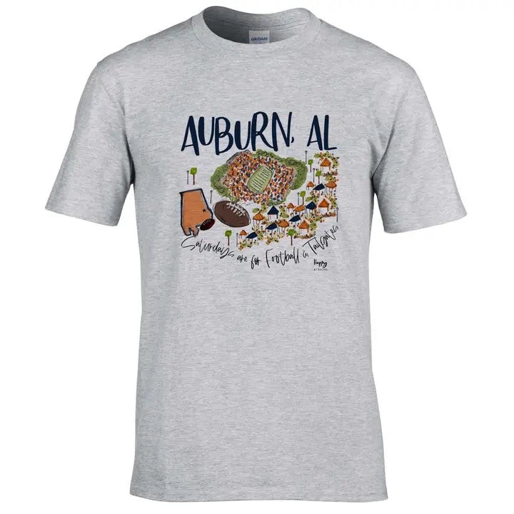 Auburn, AL College Town Gameday T Shirt