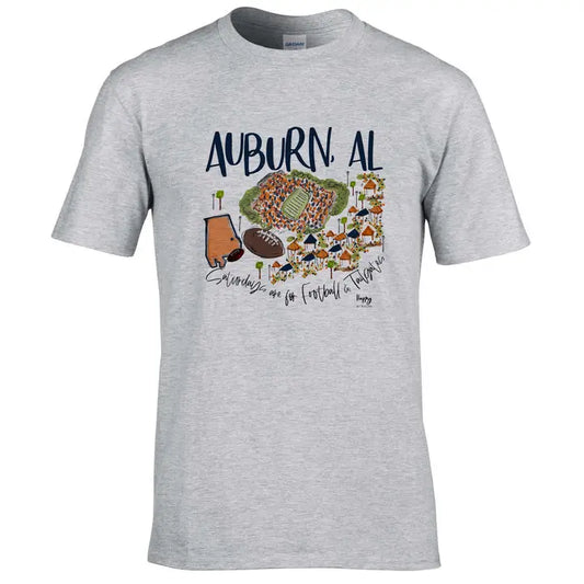 Auburn, AL College Town Gameday T Shirt