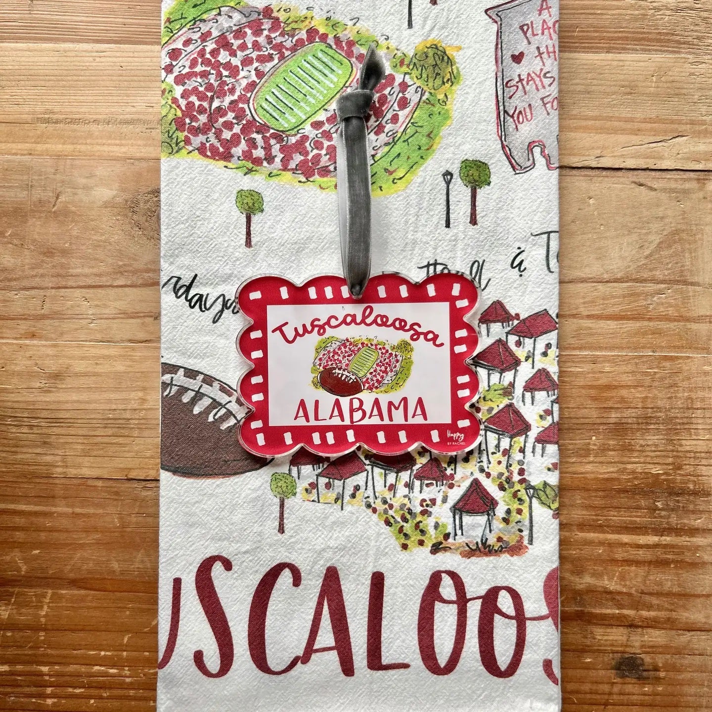 ACRYLIC Tuscaloosa, AL Scalloped Stadium Ornament