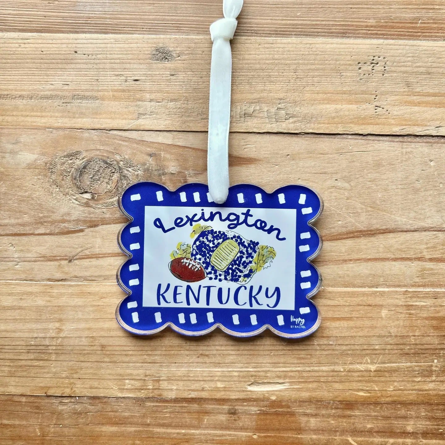 ACRYLIC Lexington, KY Scalloped Stadium Ornament