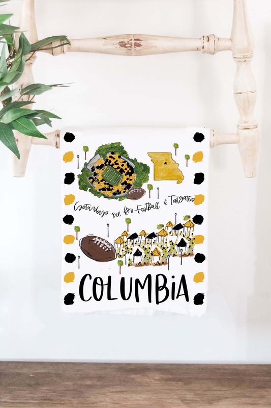 Saturdays Columbia, MO Tea Towel