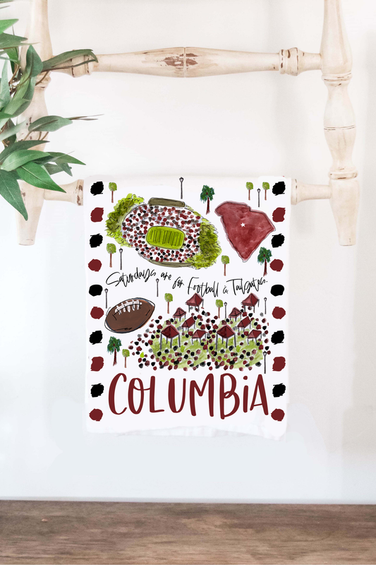 Saturdays Columbia, SC Tea Towel