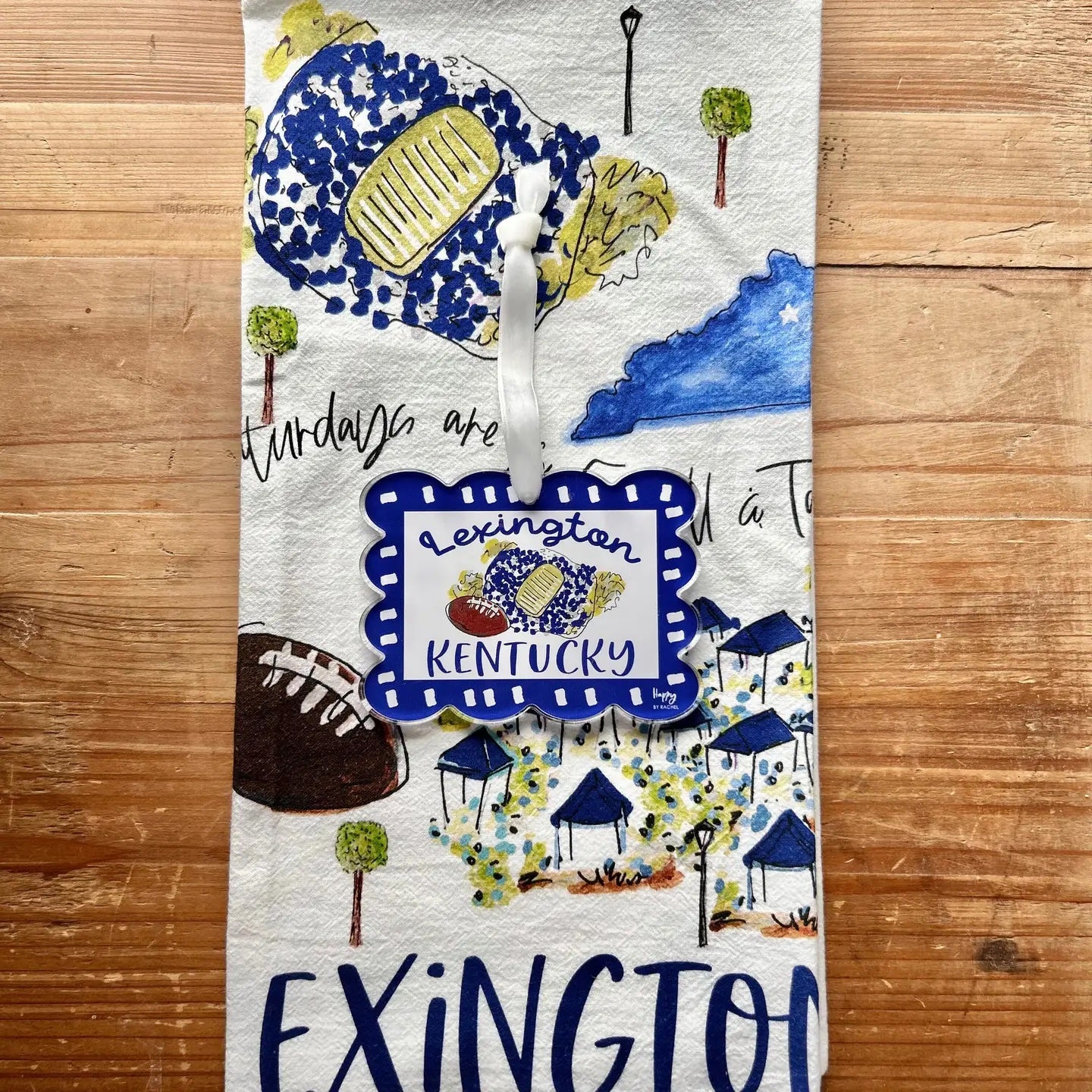 ACRYLIC Lexington, KY Scalloped Stadium Ornament