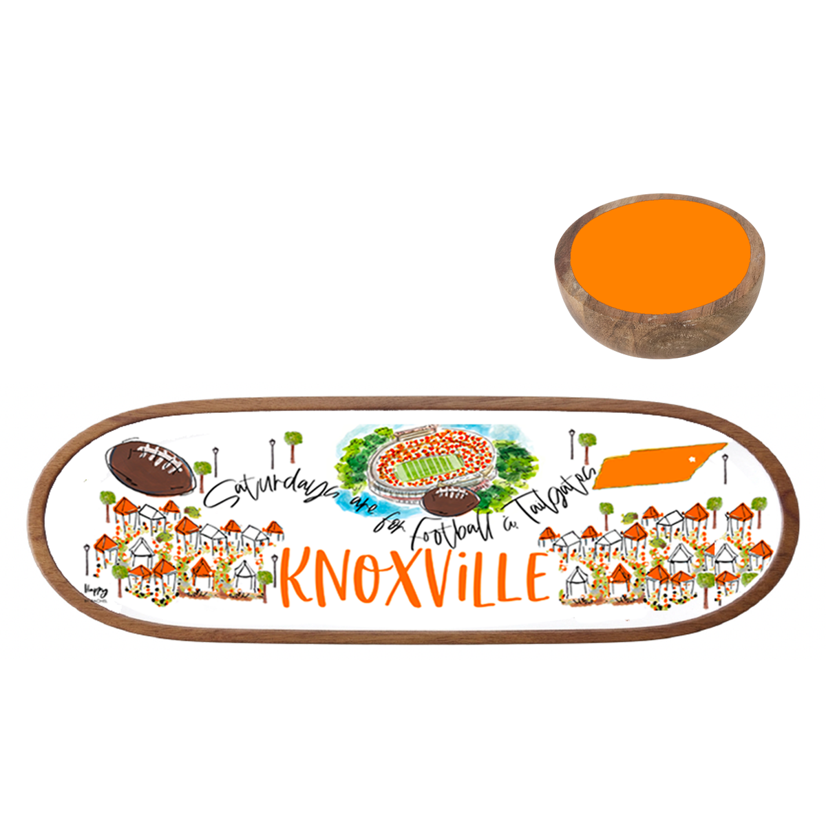 KNOXVILLE, TN TAILGATE TRAY AND BOWL SET (PRE-ORDER)