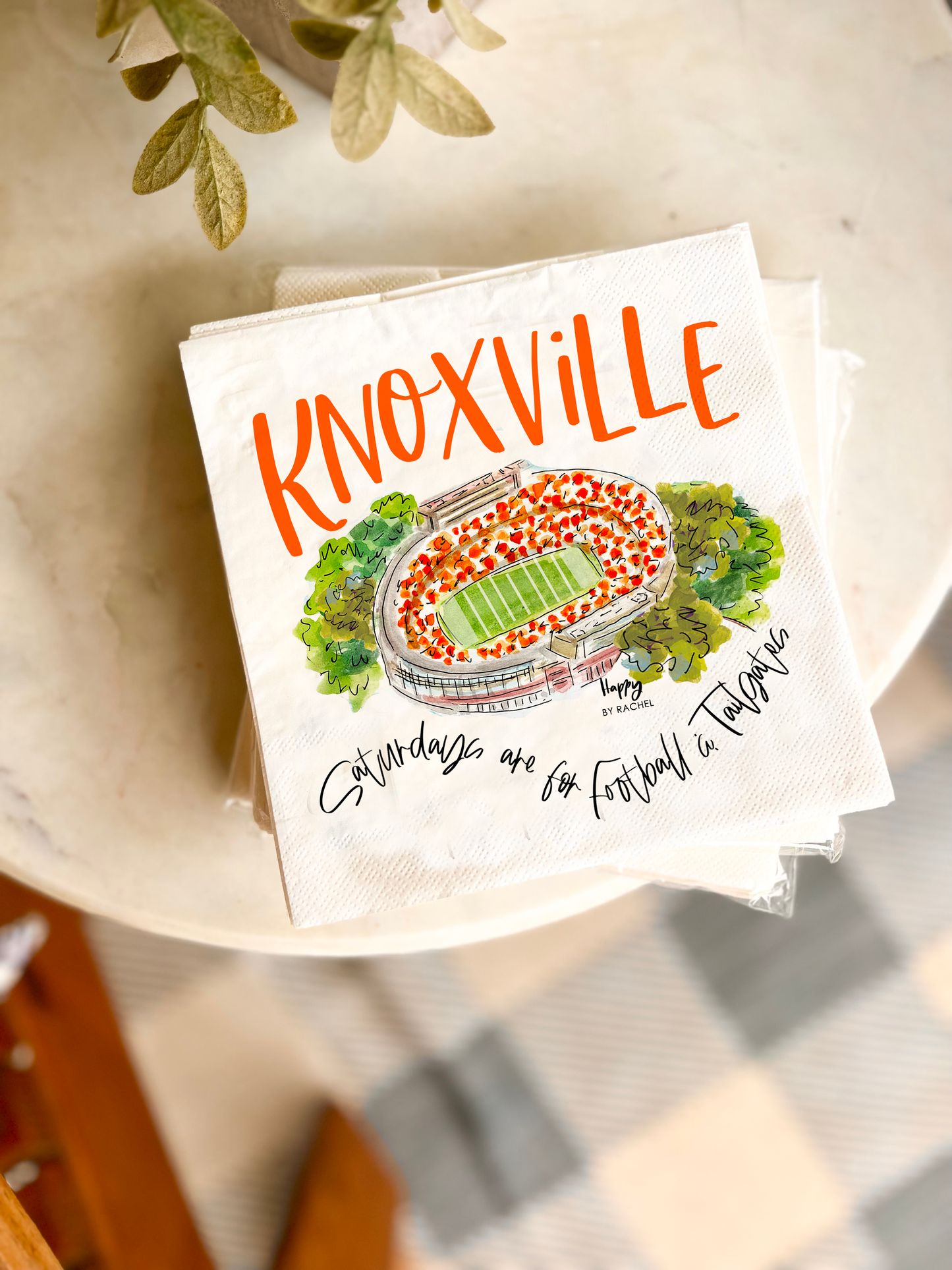 Knoxville, TN Tailgate Napkins-20 per Pack-Lunch Size