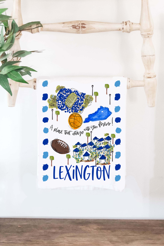 Saturdays Lexington, KY Tea Towel