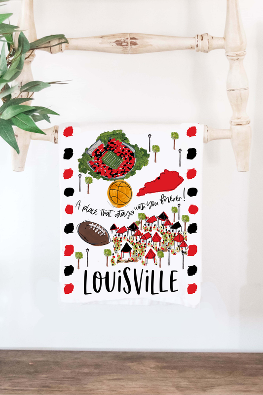 Saturdays Louisville, KY Tea Towel