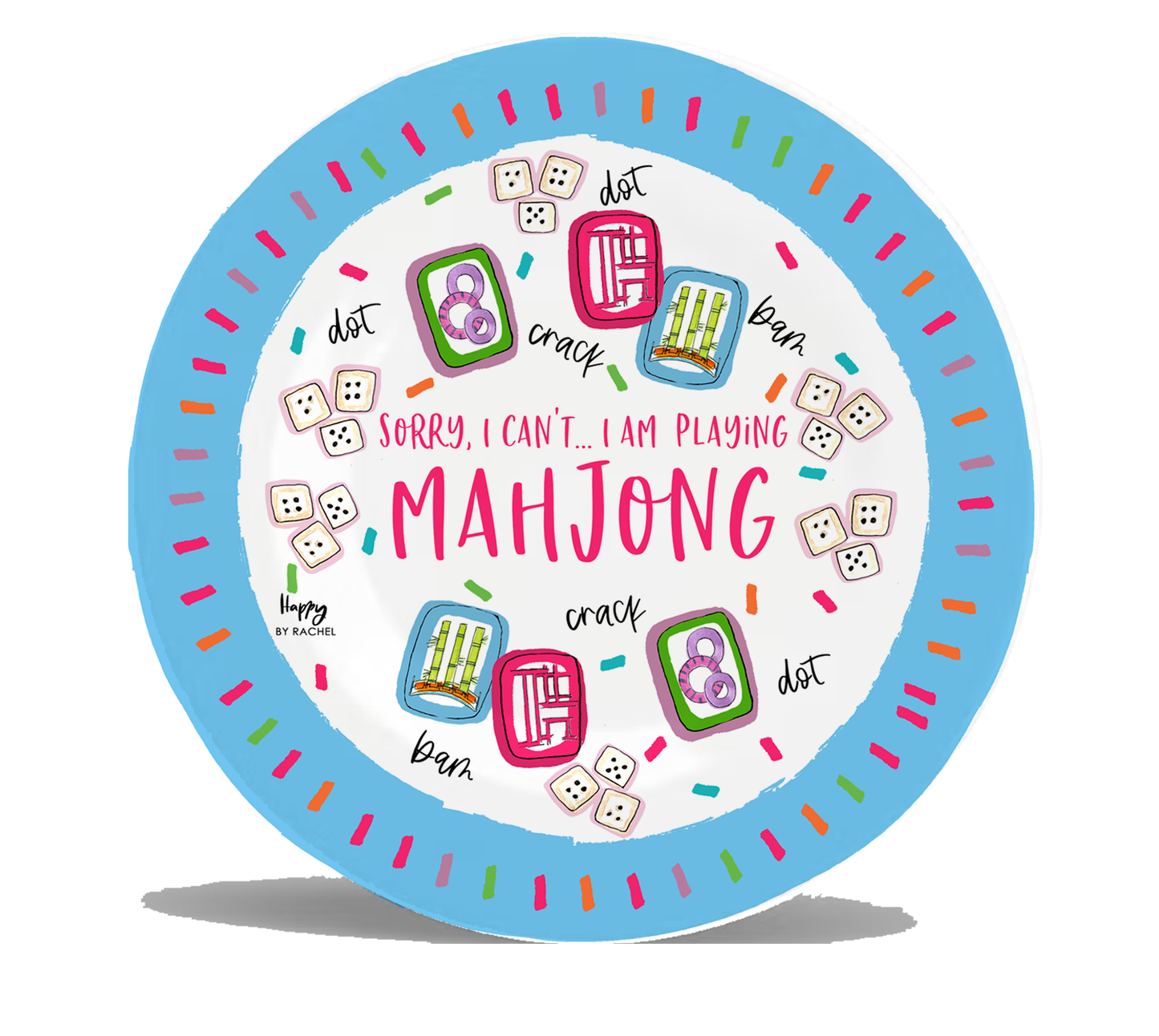 Mahjong Melamine Plate (set of 4)