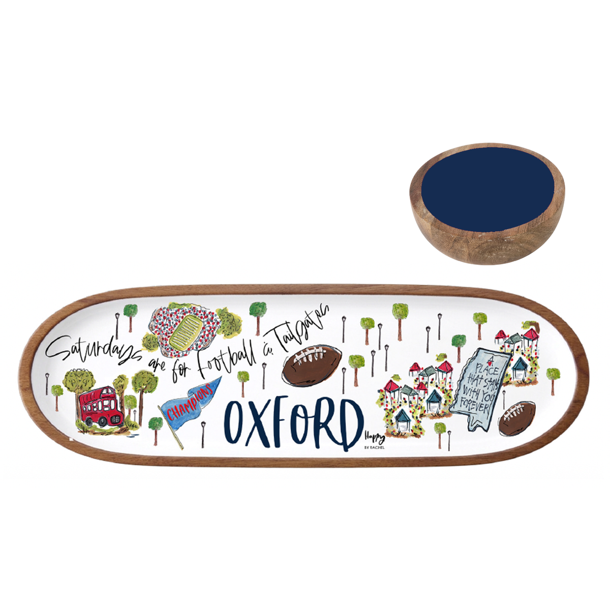 OXFORD, MS TAILGATE TRAY AND BOWL SET (PRE-ORDER)