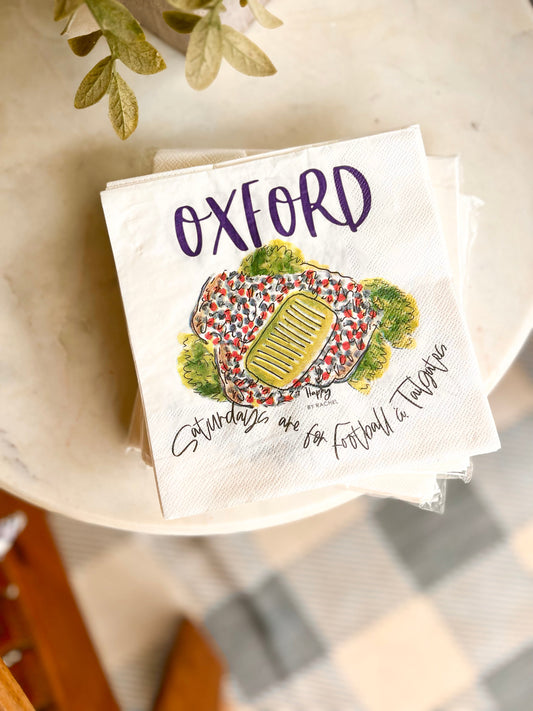 Oxford, MS Tailgate Napkins-Pack of 20-Lunch Size