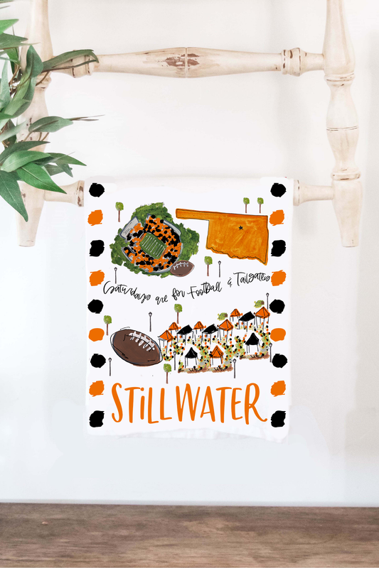 Saturdays Stillwater, OK Tea Towel