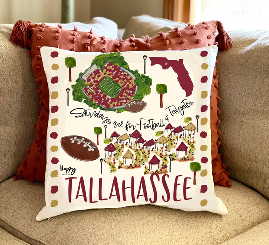 Tallahassee, FL Double Sided Pillow