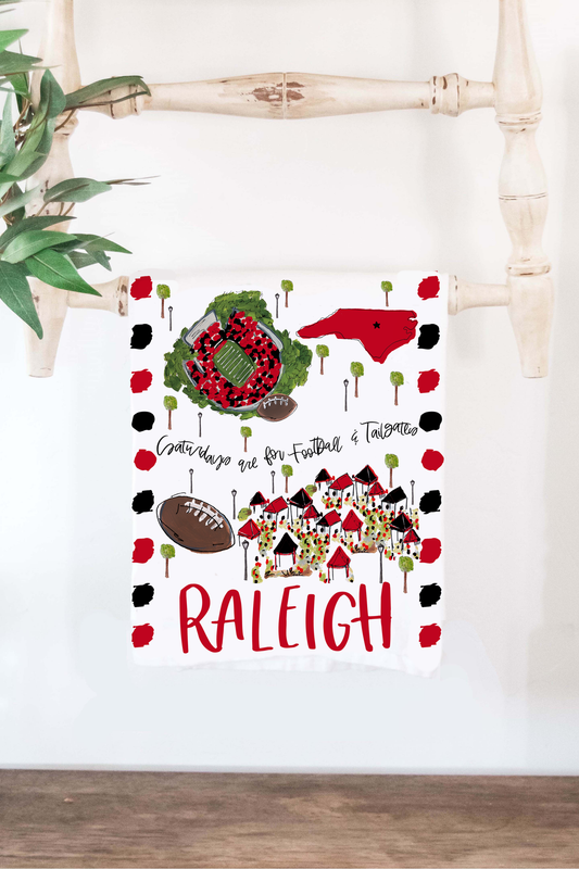 Saturdays Raleigh, NC Tea Towel