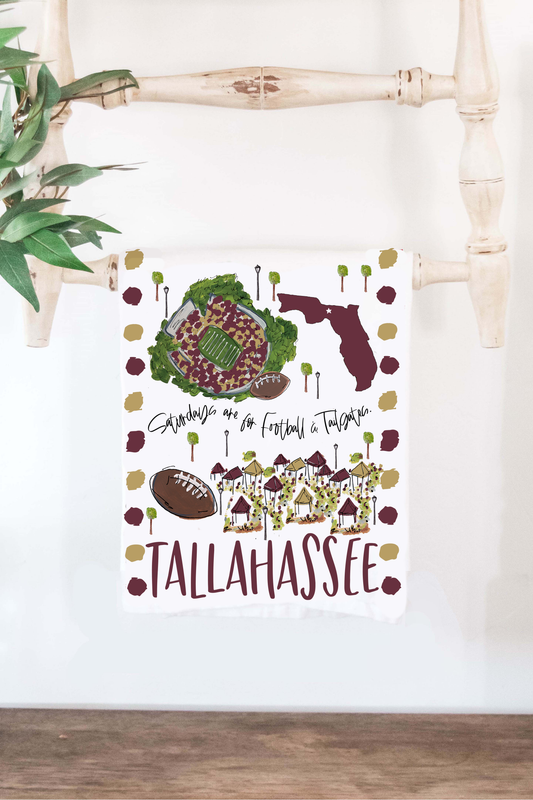 Saturdays Tallahassee, FL Tea Towel
