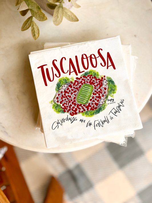 Tuscaloosa, AL Tailgate Napkins-Pack of 20-Lunch Size