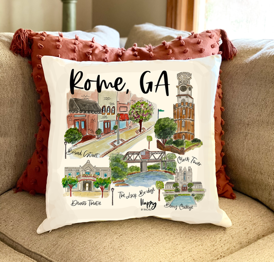 Rome, GA Double Sided Pillow